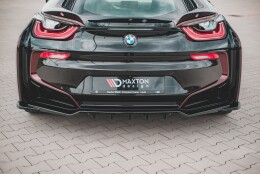 Mittlerer Cup Diffusor Heck Ansatz DTM Look passend für BMW i8 schwarz Hochglanz