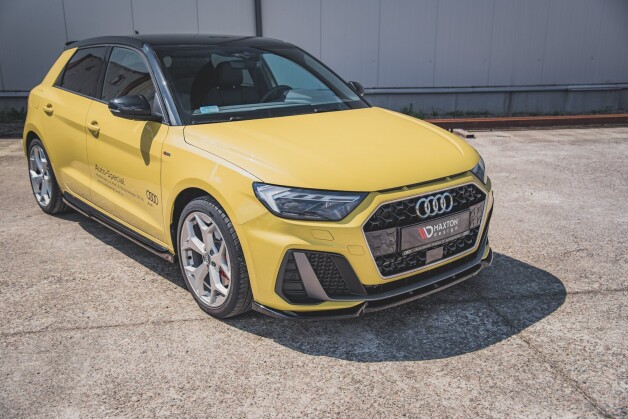 Street+ Spoilerlippe Front Ansatz V.3 passend für Audi A1 S-Line GB schwarz Hochglanz