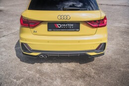 Heck Ansatz Flaps Diffusor passend für Audi A1 S-Line GB schwarz Hochglanz