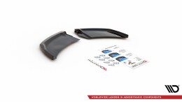 Heck Ansatz Flaps Diffusor passend für Audi A1 S-Line GB schwarz Hochglanz