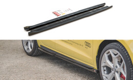 Seitenschweller Ansatz Cup Leisten passend für Audi A1 S-Line GB schwarz Hochglanz