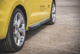 Seitenschweller Ansatz Cup Leisten passend für Audi A1 S-Line GB schwarz Hochglanz