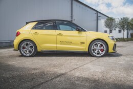 Seitenschweller Ansatz Cup Leisten passend für Audi A1 S-Line GB schwarz Hochglanz