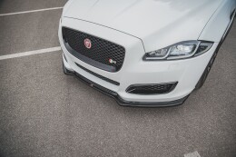 Cup Spoilerlippe Front Ansatz für Jaguar XJ R-Sport X351 FL schwarz Hochglanz