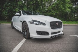 Cup Spoilerlippe Front Ansatz für Jaguar XJ R-Sport X351 FL schwarz Hochglanz