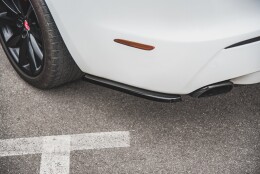 Heck Ansatz Flaps Diffusor passend für Jaguar XJ R-Sport X351 Facelift schwarz Hochglanz
