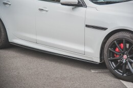 Seitenschweller Ansatz Cup Leisten für Jaguar XJ X351 schwarz Hochglanz