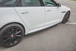 Seitenschweller Ansatz Cup Leisten passend für Jaguar XJ R-Sport X351 Facelift schwarz Hochglanz