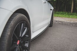 Seitenschweller Ansatz Cup Leisten passend für Jaguar XJ R-Sport X351 Facelift schwarz Hochglanz
