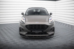 Street+ Spoilerlippe Front Ansatz V.1 passend für Ford Puma ST-Line Mk1 schwarz Hochglanz