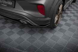 Heck Ansatz Flaps Diffusor passend für Ford Puma ST-Line Mk1 schwarz Hochglanz
