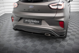 Heck Ansatz Flaps Diffusor passend für Ford Puma ST-Line Mk1 schwarz Hochglanz