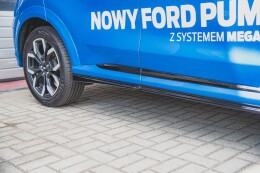 Seitenschweller Ansatz Cup Leisten für Ford Puma ST-Line schwarz matt