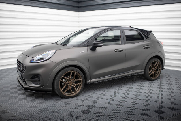Street+ Seitenschweller Leisten passend für Ford Puma ST / ST-Line / Standard Mk1 schwarz Hochglanz