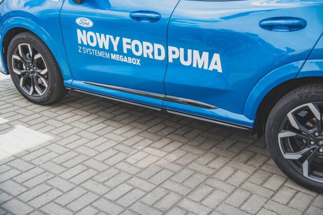 Seitenschweller Ansatz Cup Leisten passend für Ford Puma ST-Line Carbon Look