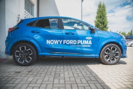 Seitenschweller Ansatz Cup Leisten passend für Ford Puma ST-Line Carbon Look