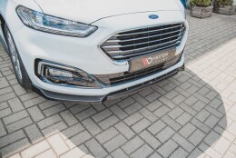 Cup Spoilerlippe Front Ansatz passend für Ford Mondeo Mk5 Facelift schwarz Hochglanz