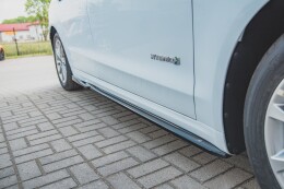 Seitenschweller Ansatz Cup Leisten für Ford Mondeo Mk5 Facelift schwarz Hochglanz