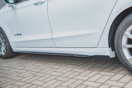 Seitenschweller Ansatz Cup Leisten für Ford Mondeo Mk5 Facelift schwarz Hochglanz