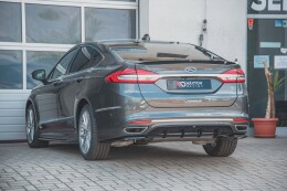 Heck Ansatz Diffusor für Ford Mondeo Vignale Mk5 FL schwarz Hochglanz