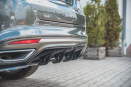 Heck Ansatz Diffusor passend für Ford Mondeo Vignale Mk5 Facelift Carbon Look