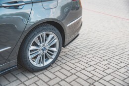 Heck Ansatz Flaps Diffusor passend für Ford Mondeo Vignale Mk5 Facelift Carbon Look