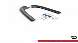 Heck Ansatz Flaps Diffusor passend für Ford Mondeo Vignale Mk5 Facelift Carbon Look
