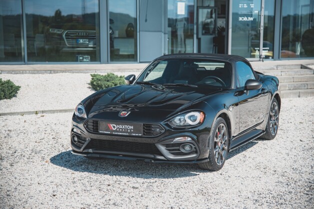 Street+ Spoilerlippe Front Ansatz passend für ABARTH 124 Spider schwarz Hochglanz