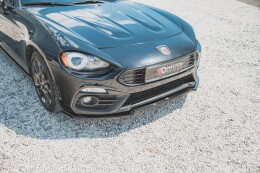 Cup Spoilerlippe Front Ansatz für Abarth 124 Spider schwarz Hochglanz