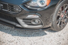 Cup Spoilerlippe Front Ansatz passend für Abarth 124 Spider schwarz Hochglanz