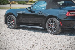 Seitenschweller Ansatz Cup Leisten passend für Abarth 124 Spider schwarz Hochglanz
