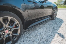 Seitenschweller Ansatz Cup Leisten passend für Abarth 124 Spider schwarz Hochglanz