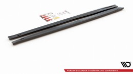 Seitenschweller Ansatz Cup Leisten passend für Abarth 124 Spider schwarz Hochglanz