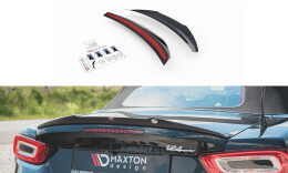 Heck Spoiler Aufsatz Abrisskante passend für Abarth 124 Spider schwarz Hochglanz