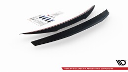 Heck Spoiler Aufsatz Abrisskante passend für Abarth 124 Spider schwarz Hochglanz
