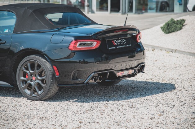 Heck Ansatz Flaps Diffusor für Abarth 124 Spider schwarz matt