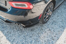 Heck Ansatz Flaps Diffusor passend für Abarth 124 Spider schwarz Hochglanz