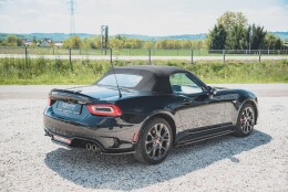 Heck Ansatz Flaps Diffusor passend für Abarth 124 Spider schwarz Hochglanz
