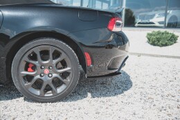 Heck Ansatz Flaps Diffusor passend für Abarth 124 Spider schwarz Hochglanz
