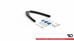 Heck Ansatz Flaps Diffusor passend für Abarth 124 Spider schwarz Hochglanz
