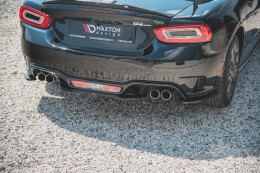 Mittlerer Cup Diffusor Heck Ansatz für Abarth 124 Spider schwarz Hochglanz