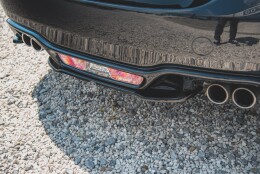 Street+ Mittlerer Diffusor Heck Ansatz passend für ABARTH 124 Spider schwarz Hochglanz