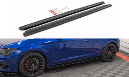 Seitenschweller Ansatz Cup Leisten passend für Seat Leon Cupra / FR SC Mk3 / Mk3 FL schwarz Hochglanz