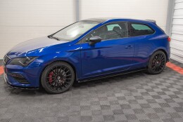 Seitenschweller Ansatz Cup Leisten passend für Seat Leon Cupra / FR SC Mk3 / Mk3 FL schwarz Hochglanz