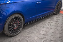 Seitenschweller Ansatz Cup Leisten passend für Seat Leon Cupra / FR SC Mk3 / Mk3 FL schwarz Hochglanz