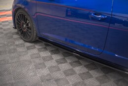 Street+ Seitenschweller Leisten passend für Seat Leon CUPRA / FR SC Mk3 / Mk3 FL schwarz Hochglanz