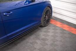 Street+ Seitenschweller Leisten passend für Seat Leon CUPRA / FR SC Mk3 / Mk3 FL schwarz Hochglanz