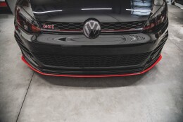 Cup Spoilerlippe Front Ansatz für VW Golf 7 GTI TCR  schwarz Hochglanz
