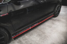 Seitenschweller Ansatz Cup Leisten für VW Golf 7 GTI TCR  schwarz matt