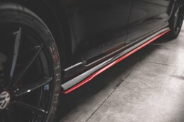 Seitenschweller Ansatz Cup Leisten für VW Golf 7 GTI TCR  schwarz matt